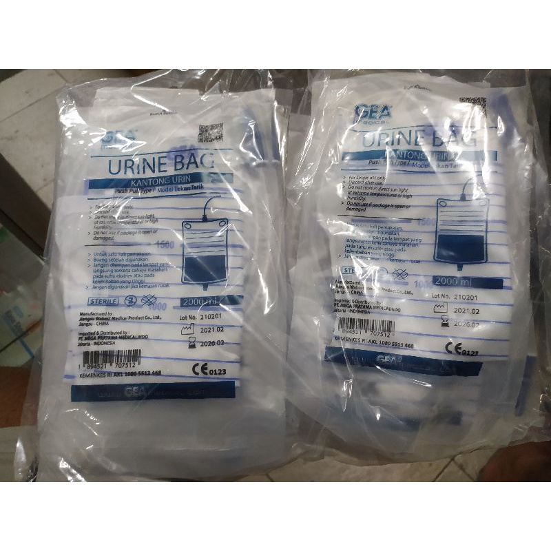 Urin bag gea 2000ml / urin bag / kantong penampung urin