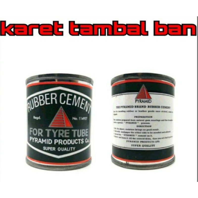 Lem Cacing Karet Tambal Tubeless Rubber Cement Tip Top Pyramid 90 gr