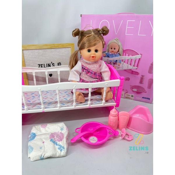 Mainan anak Boneka susan barbie Bibi Cewek Singing bisa BICARA nyanyi nangis + minum susu anak cew