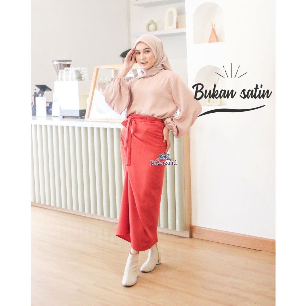 Wrap skirt instan premium all size