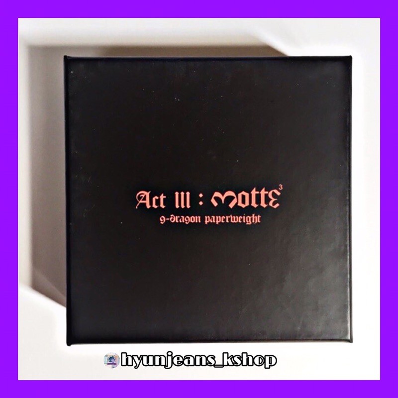 [READY STOCK] G-DRAGON / GDRAGON PAPER WEIGHT - ACT III : MOTTE