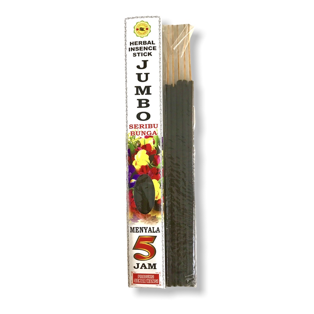 Dupa Hio Jumbo 5 jam Seribu Bunga Panjang 40 cm Abu Dingin isi 5 Stick Produksi Sekar Wangi