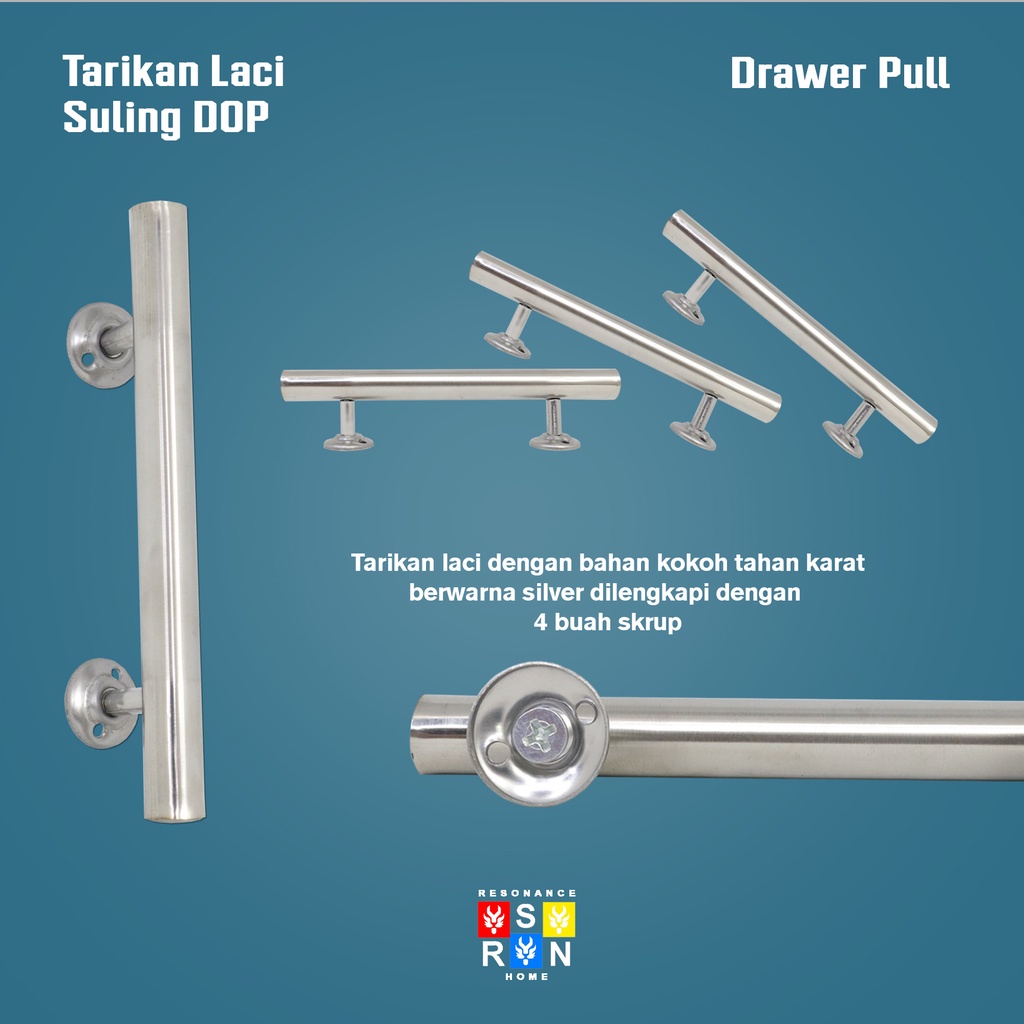 Tarikan Laci Lemari Jendela Model Suling Bulat 14CM / Handle Gagang Pintu Drawer Pull Door Knob Resonance Home