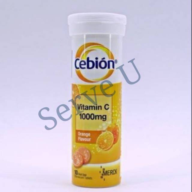 Cebion Vitamin C 1000mg Orange Flavour Effervescent Tablets