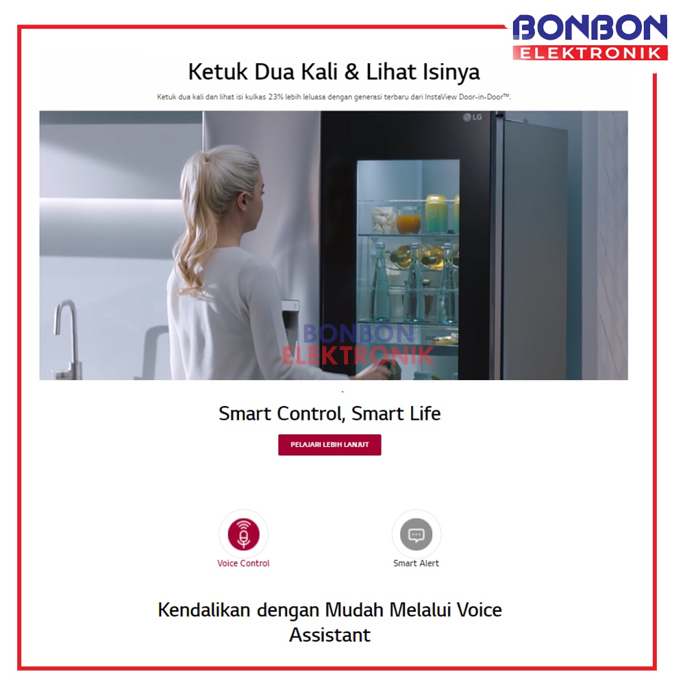 LG Kulkas Side By Side GC-X257CSES w/ UV Dispenser &amp; InstaView 635L