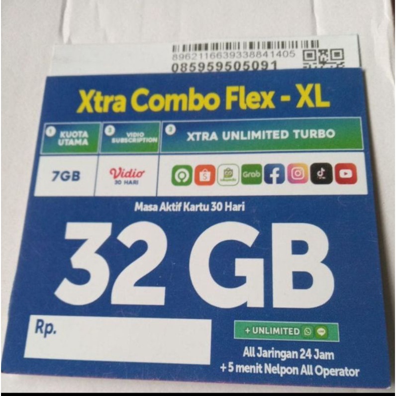 PERDANA XL COMBO FLEX 32 GB FULL 24 JAM