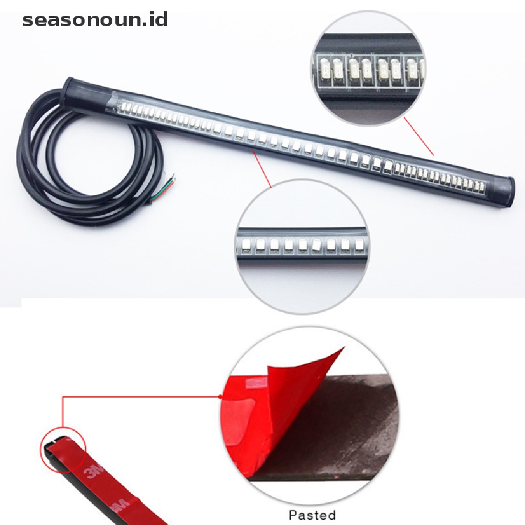 (seasonoun) Lampu Belakang / Rem / Sein 48-led Flexible Untuk Motor