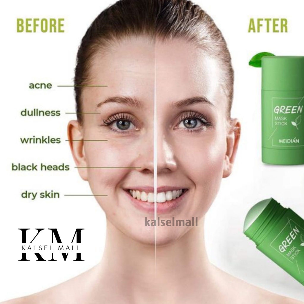 MEIDIAN ORIGINAL 100% Cream Krim Pencerah Wajah Glowing Pembersih Komedo Melembutkan Kulit Wajah Berminyak Jerawat Flek Fleg Muka Pemutih Wajah Wanita Pria Green Tea OC10