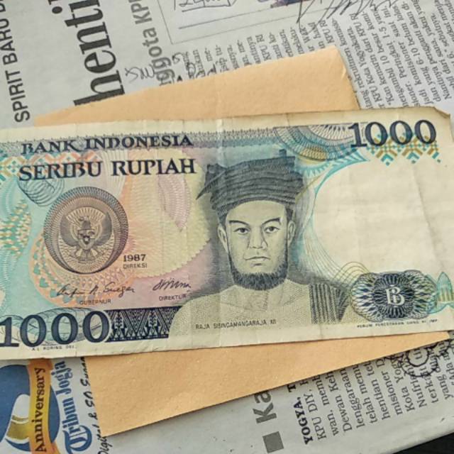 uang kertas 1000 tahun 1987 sisingamangaraja