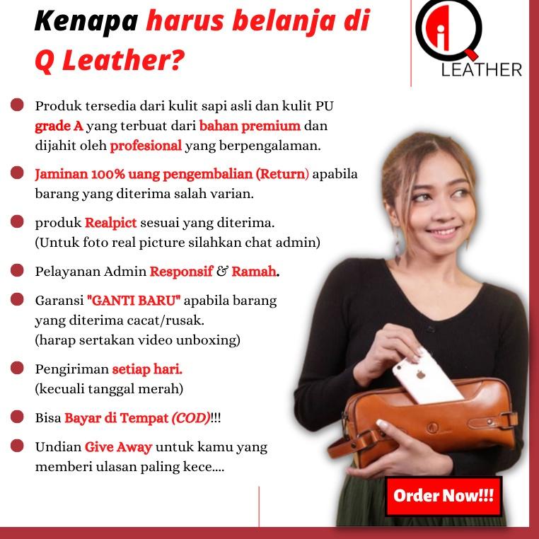 

(L-UEQ (♫ NAME Tag ID Card Case & Holder Terbuat Dari Kulit Sapi Asli Kulit Lanyard Termurah Berkualitas Tali Gantung papan nama tempat kartu ATM tempat gantungan foto pengenal tanda pengenal pegawai karyawan pekerja kantor perlengkapan kantor Q leather (