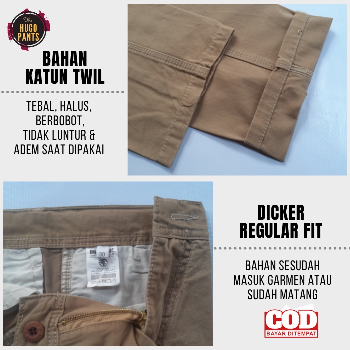 CELANA PANJANG | BAHAN | KERJA | SLIM FIT | FORMAL PRIA JUMBO KAIN KATUN