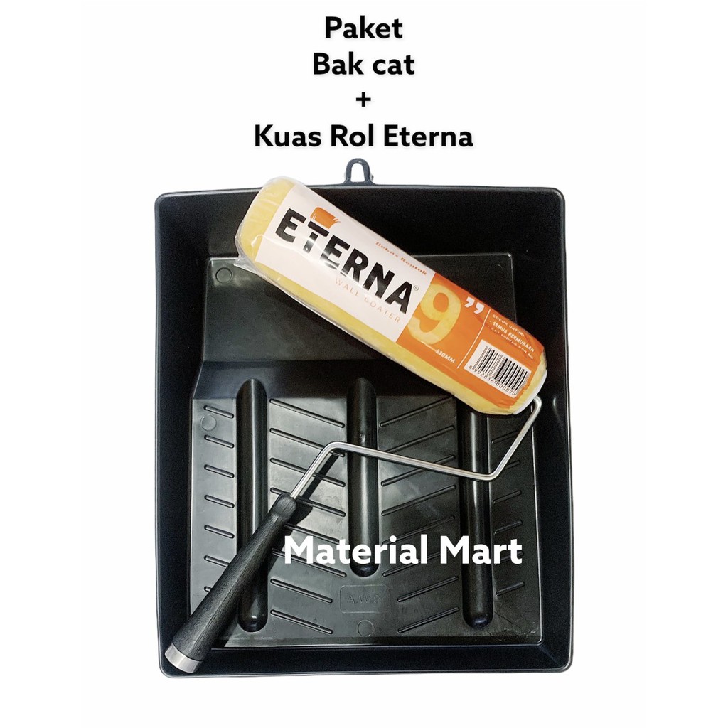 Kuas Rol Eterna + Bak Cat Tembok | Kuas Admiral Minyak | Baki Cat ORI | Material Mart