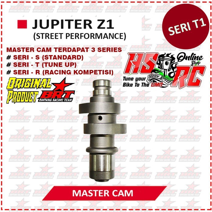 Camshaft Noken As Yamaha Jupiter Z1 Racing BRT Type T1 Master Cam Z1 Bore Up 130cc As Klep Mio J