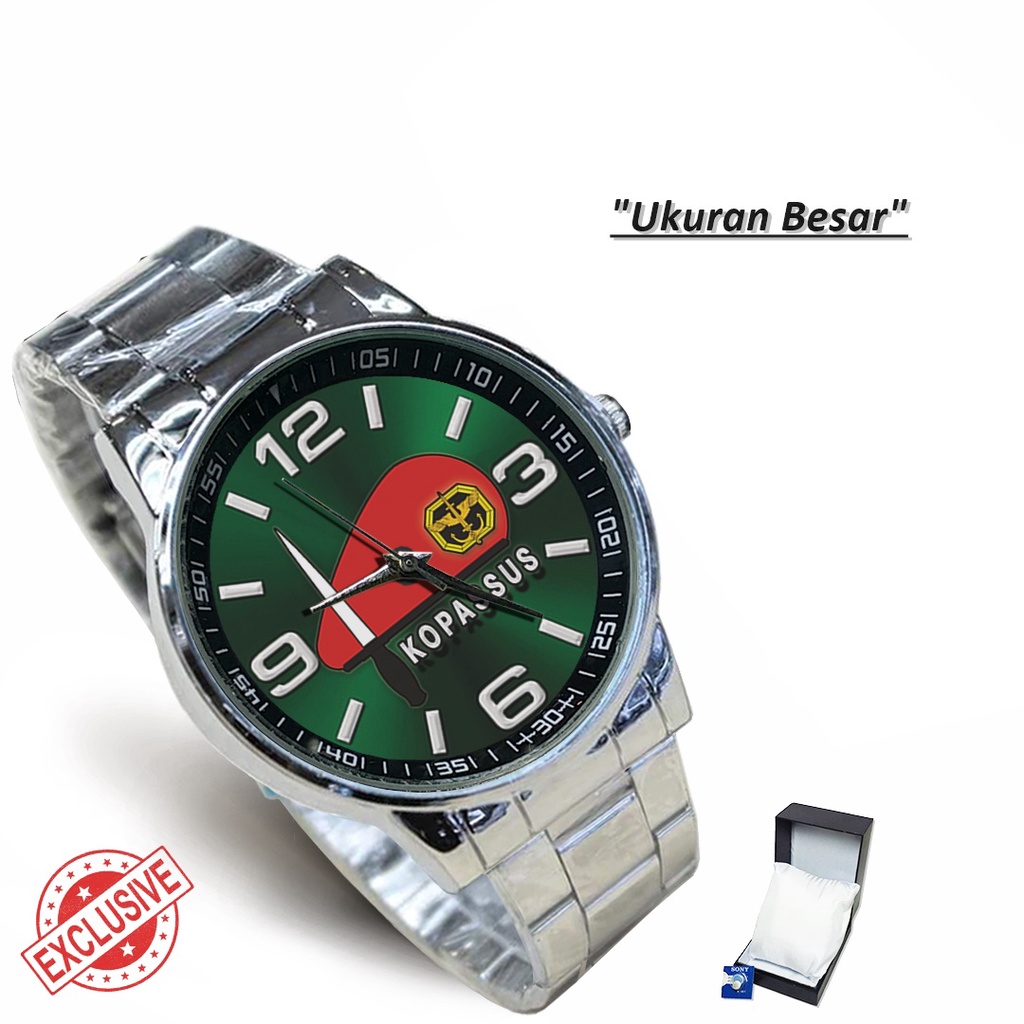 Jam Tangan Rantai Couple KOPASSUS BARET MERAH - 1 (Amazing)