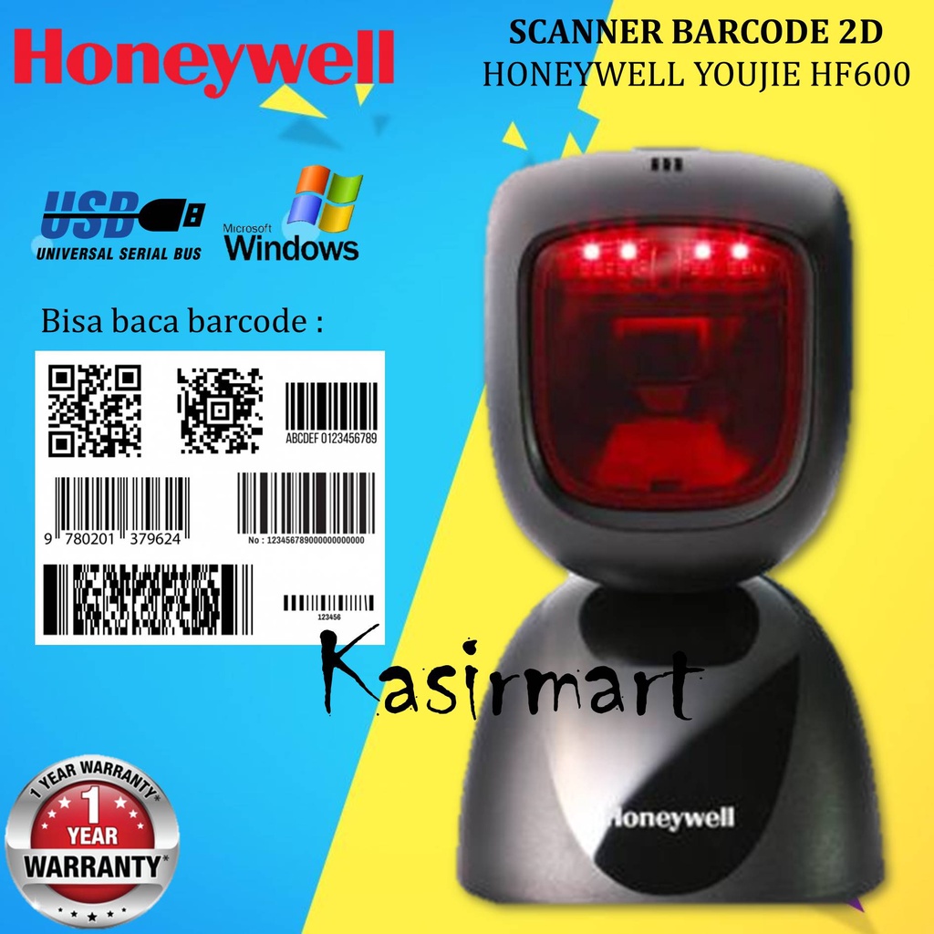 HONEYWELL YOUJIE HF600 2D SCANNER PRESENTATION BARCODE EFAKTUR QR PARK