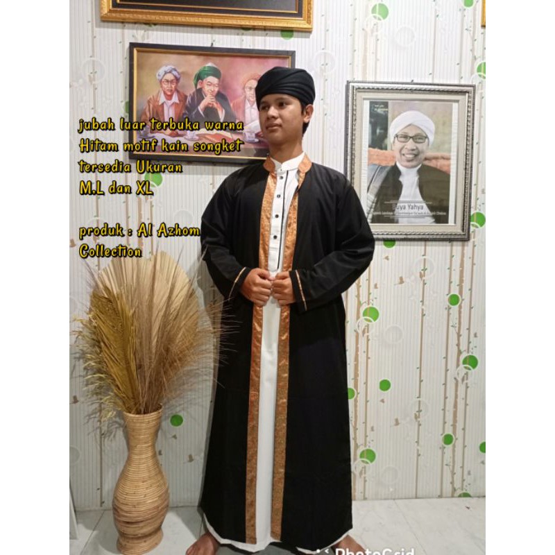 Jubah luar habib Motif (hanya jubah luar terbuka) jubah pengantin walimah
