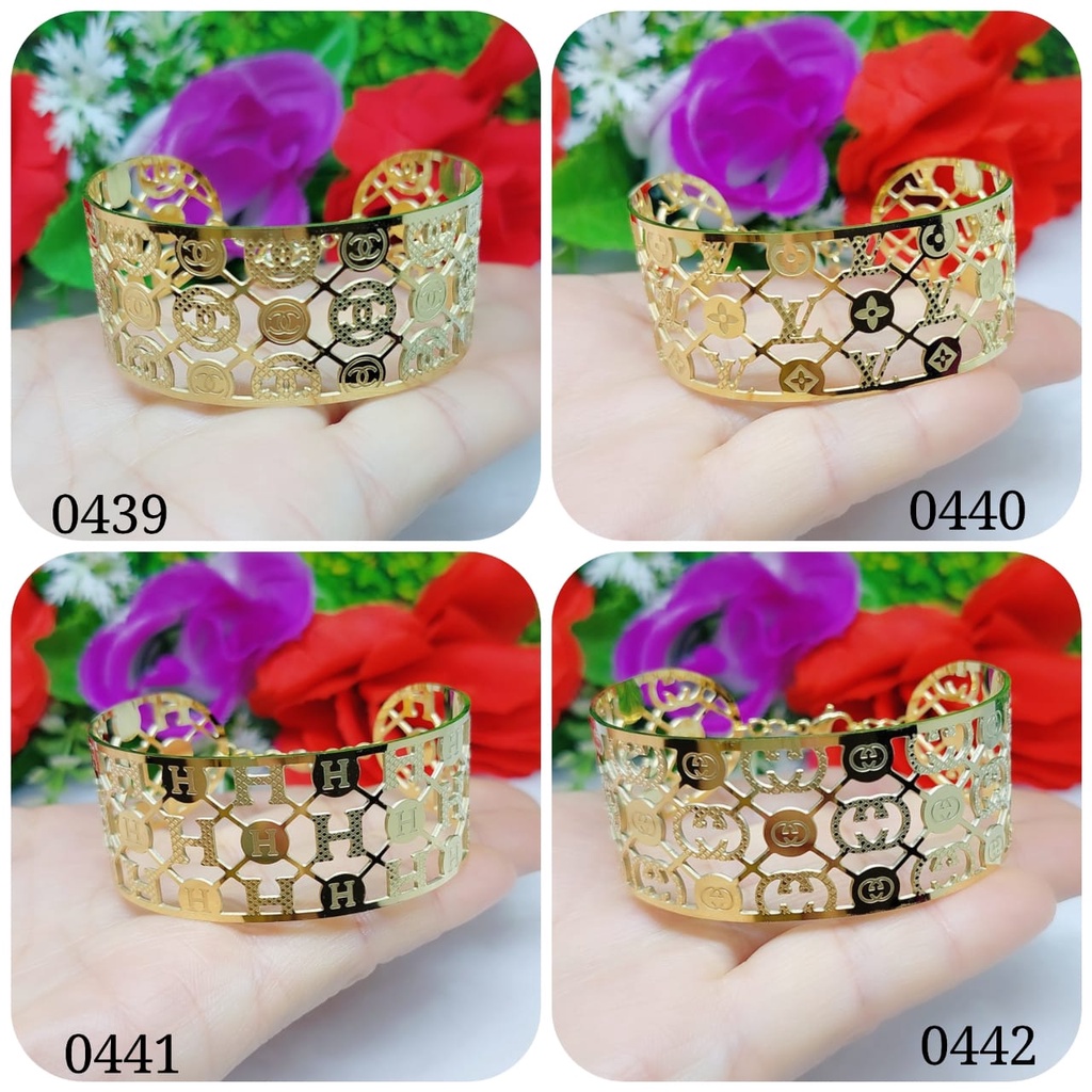 Gelang titanium perhiasan fashion terbaru 0439-0442