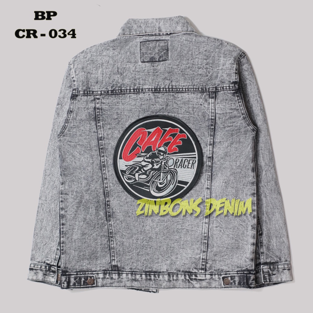 Back Patch Chopper emblem bordir cafe racer patch bordir emblem cocok di aplikasi kan ke jaket jeans dan outpit