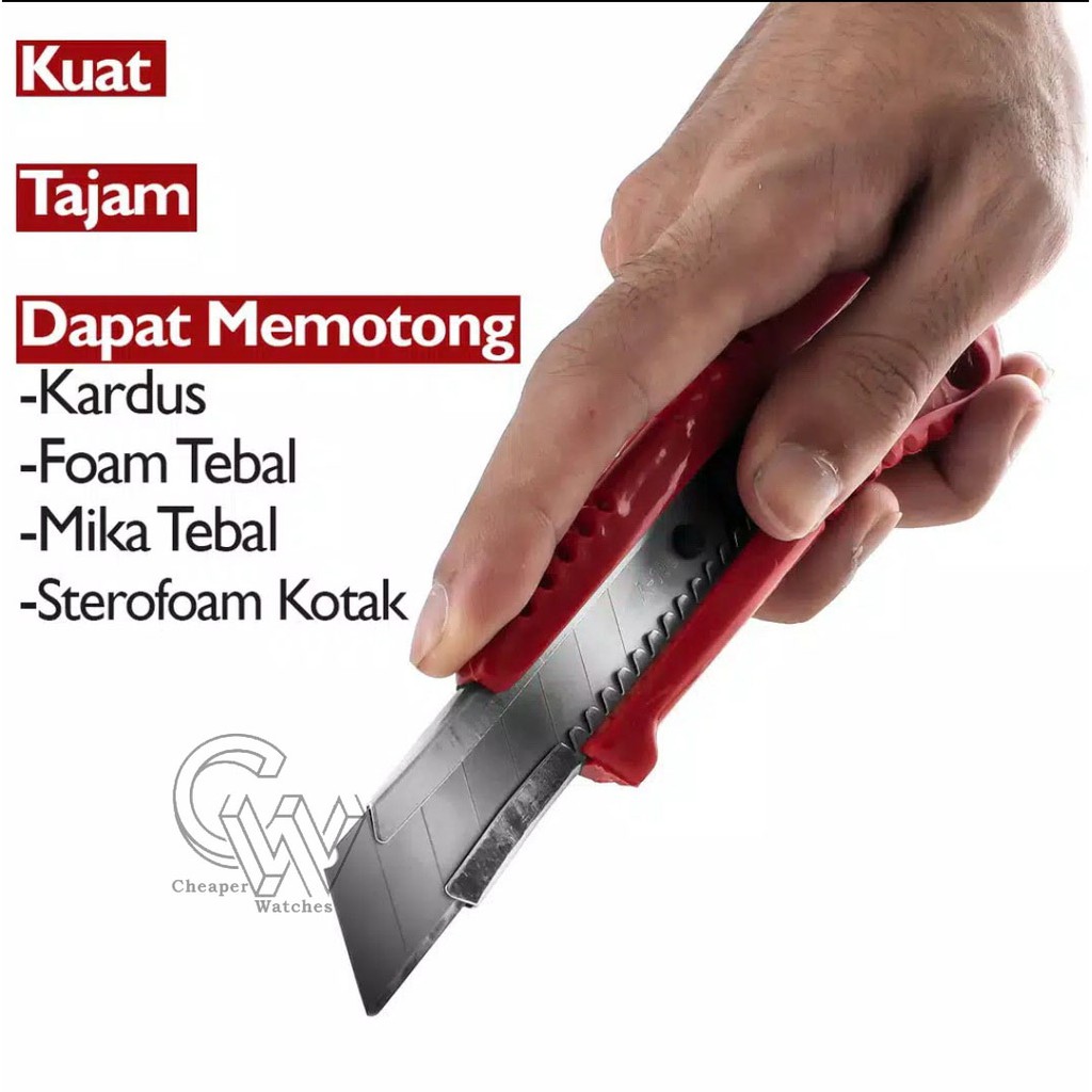 Cheaper-Cutter Pisau Besar Pemotong Kertas  Karter Tajam Cutter Knife Pen Berkualitas Termurah