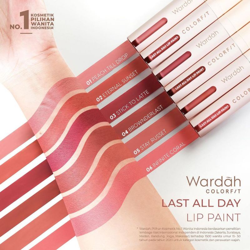 ⭐ BAGUS ⭐ WARDAH COLORFIT LIP PAINT | Last All Day Lipcream Matte