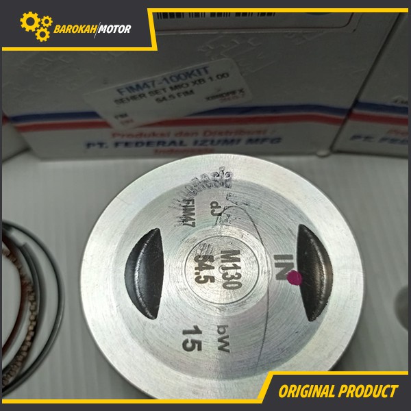 Piston Kit Seher Set Mio Xb 53,5 54 54,5 55 Pen 15 Fim Izumi-2