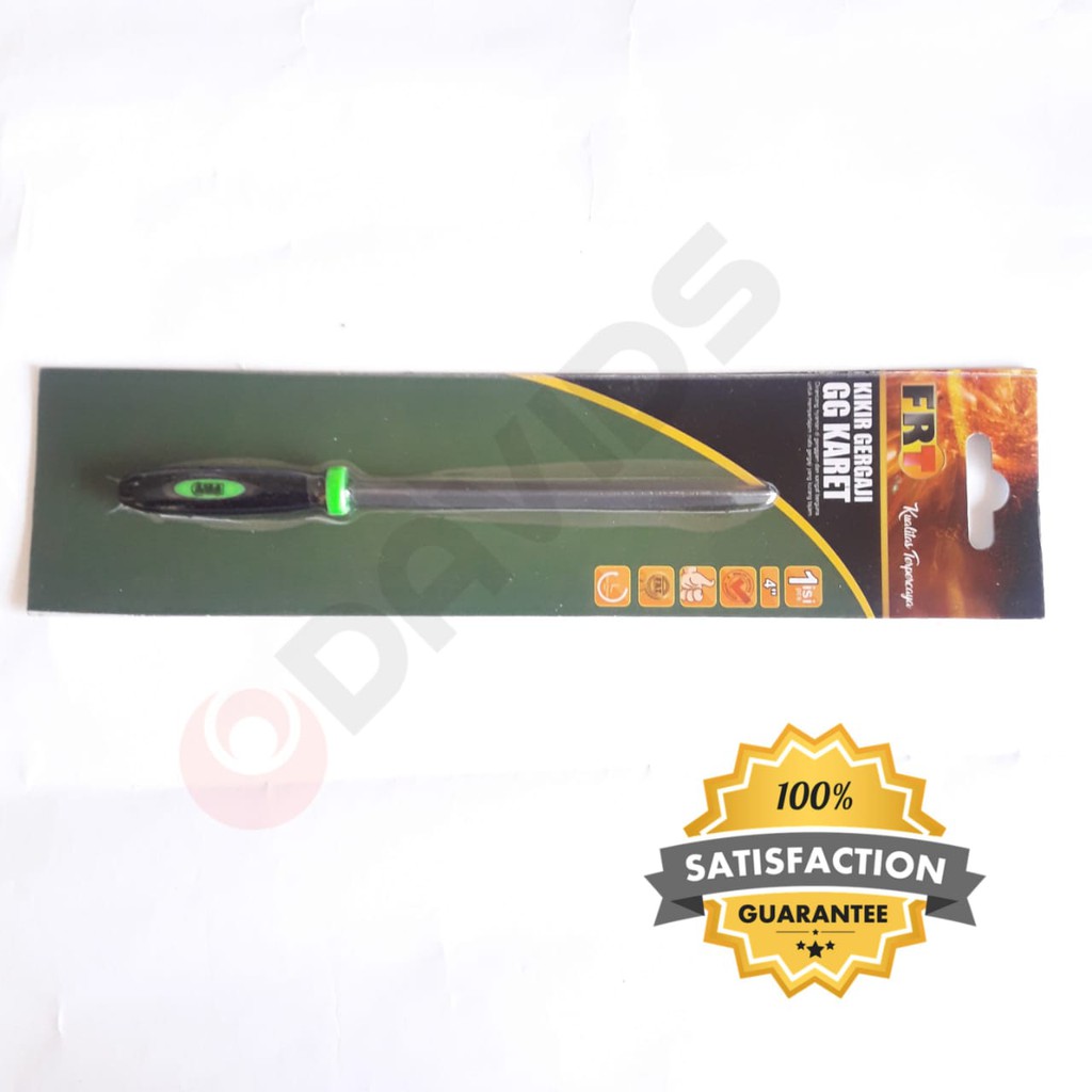 Kikir Gergaji Kayu Graji Geraji Handle Karet Segitiga 4&quot; inch