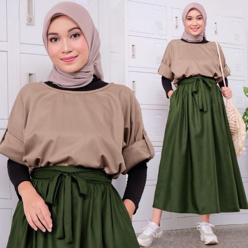 R.A Kejora Set 3in 1Setelan Baju Muslim OODT Remaja Wanita Muslim Fashion
