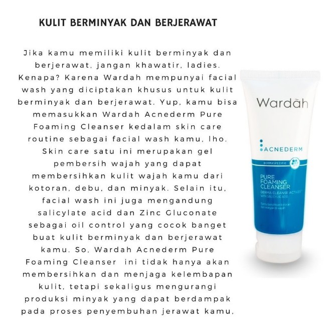 Wardah Acnederm Series Cleanser Toner Gel Face Powder