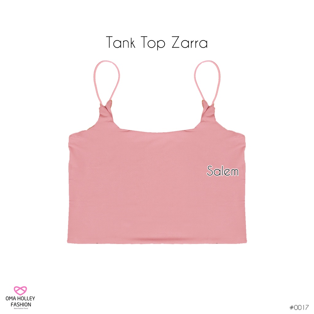(COD) OH Fashion Zarra Tank top wanita tali spaghetti crop top #0017-Salem