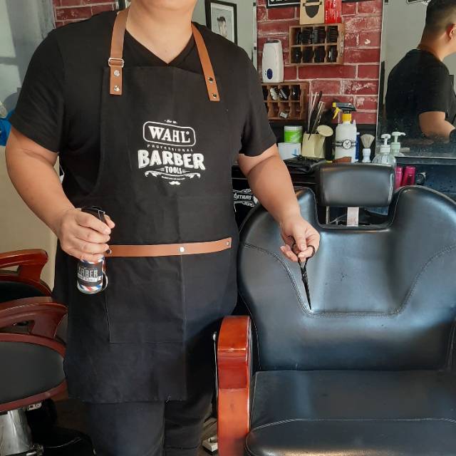 CELEMEK BARBERSHOP WAHL BARBER TOOLS APRON BARBERSHOP - APPRON POTONG RAMBUT PERALATAN KIP KEP CUKUR