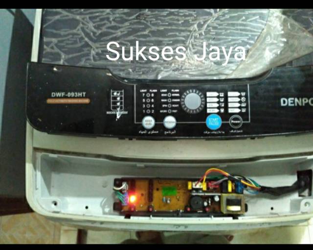 Modul Pcb Mesin Cuci Denpoo DWF-093HT DWF093HT Dengan 4 Tombol Pengaturan