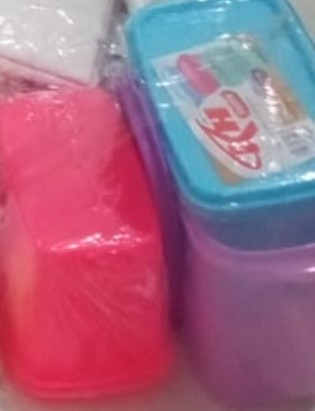 Toples Kotak Serbaguna 500ml | Toples Plastik Segi Fonta Free Sendok