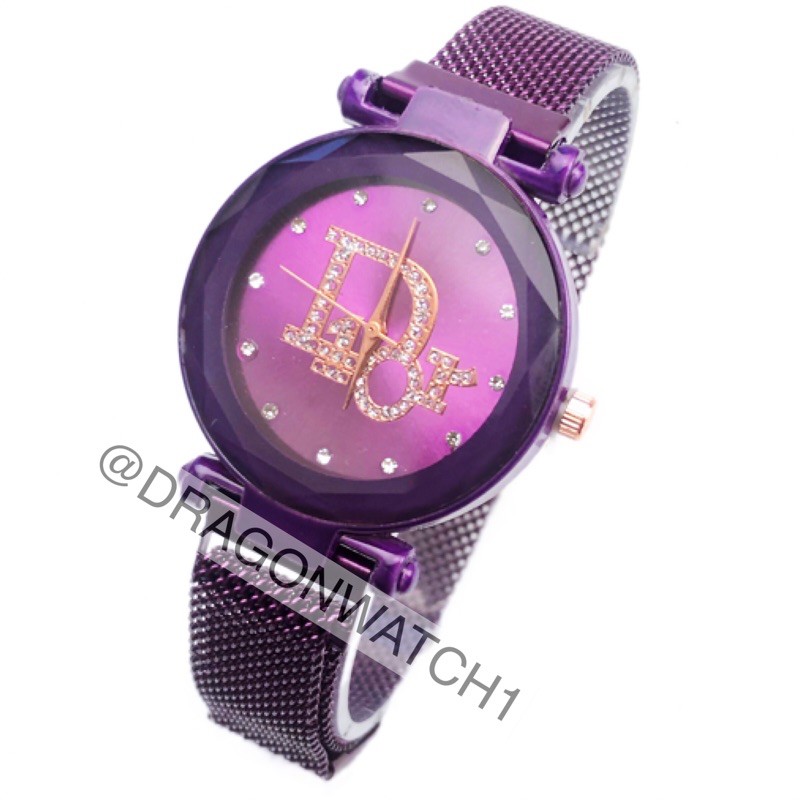［ready stok］Jam tangan magnet Rantai wanita rantai pasir s1001-Ungu-1