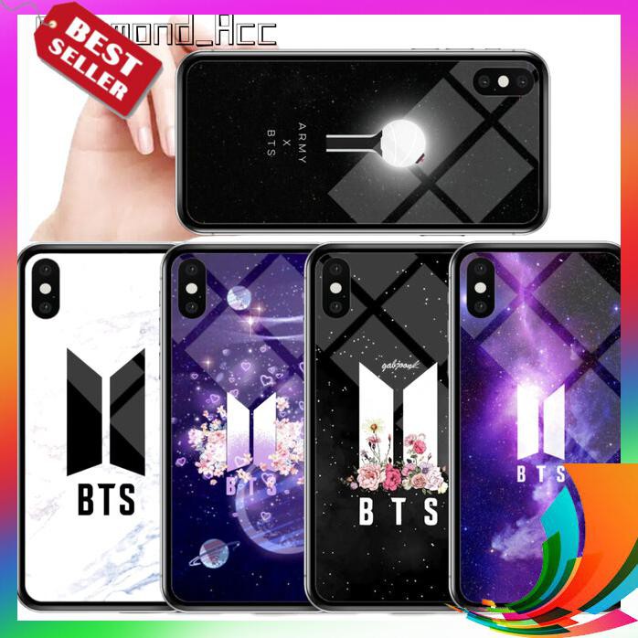 【TERBARU】 PREMIUM Case Hp Glass MOTIF LOGO BTS SAMSUNG GALAXY A6 2018