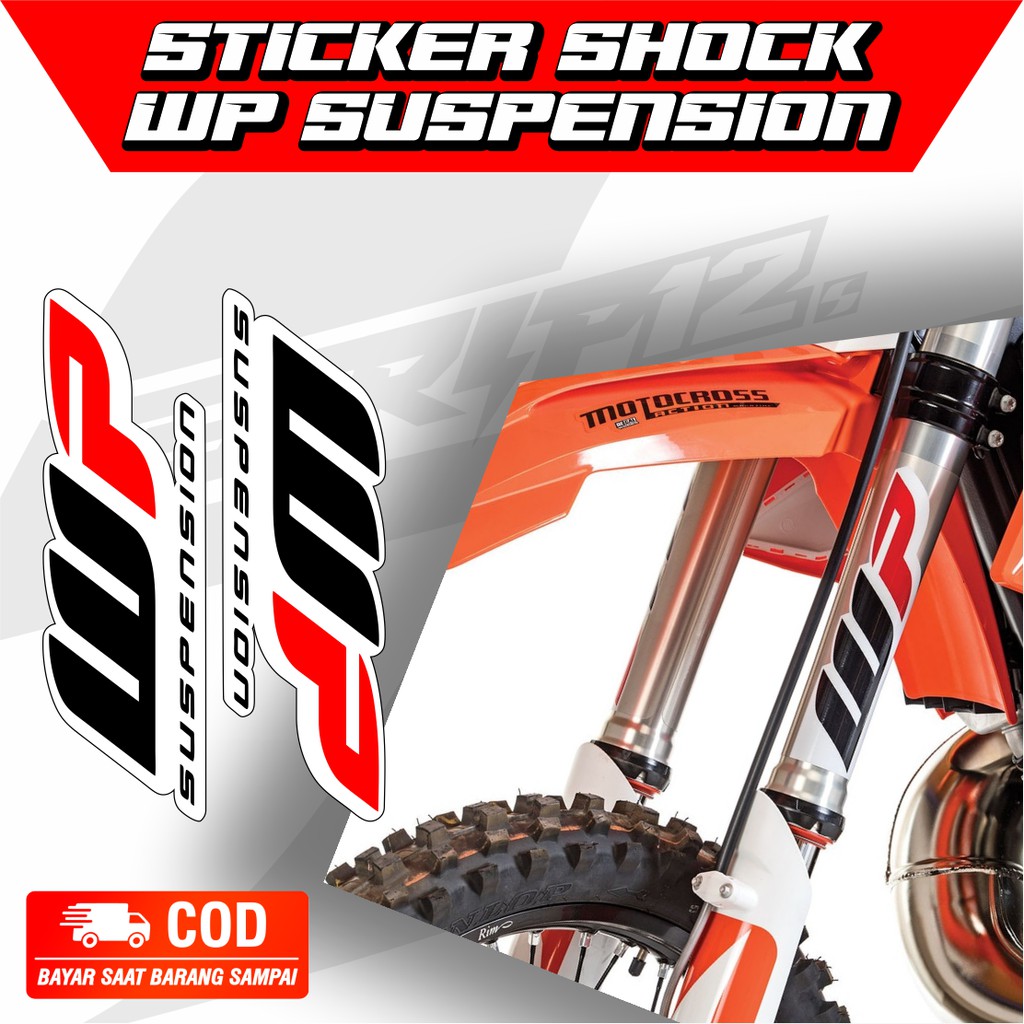 STICKER SHOCK DEPAN WP SUSPENSION SHOCK UP SIDE DOWN SHOCK TELE TELESKOPIK