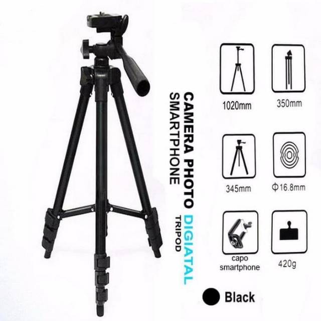 Tripod kamera black series tripod hp series 3l20 Tripod Digital Stand Portable