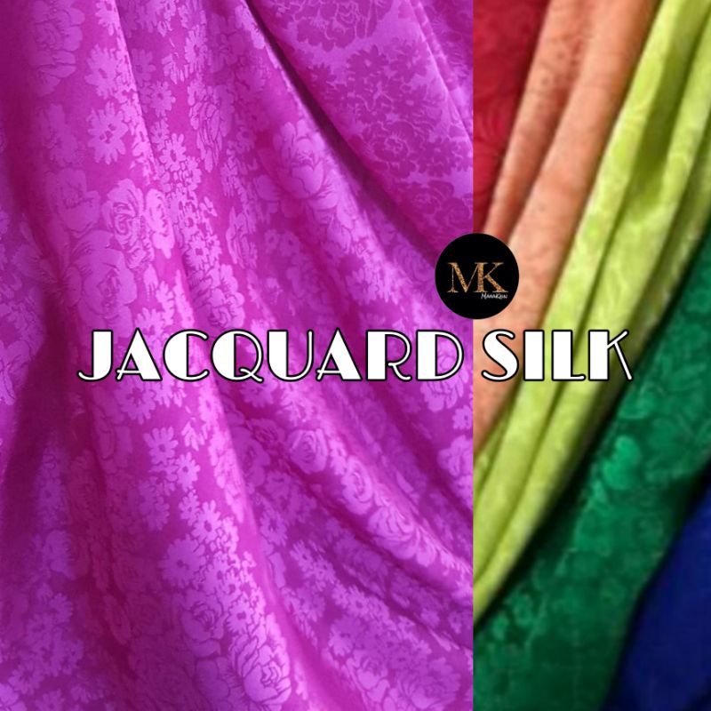 Kain Satin Jaquard / Jaquard Silk / Jaguar Raflesia Bahan Seragam Bridesmaid