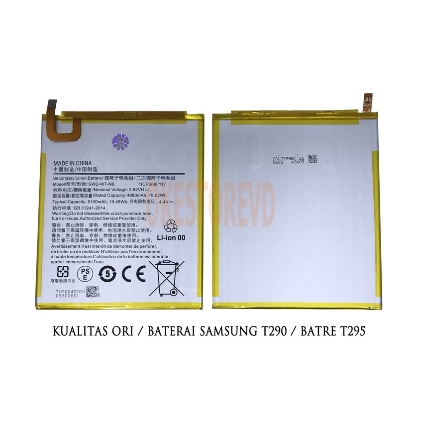 KUALITAS ORI / BATERAI SAMSUNG T290 / BATRE T295