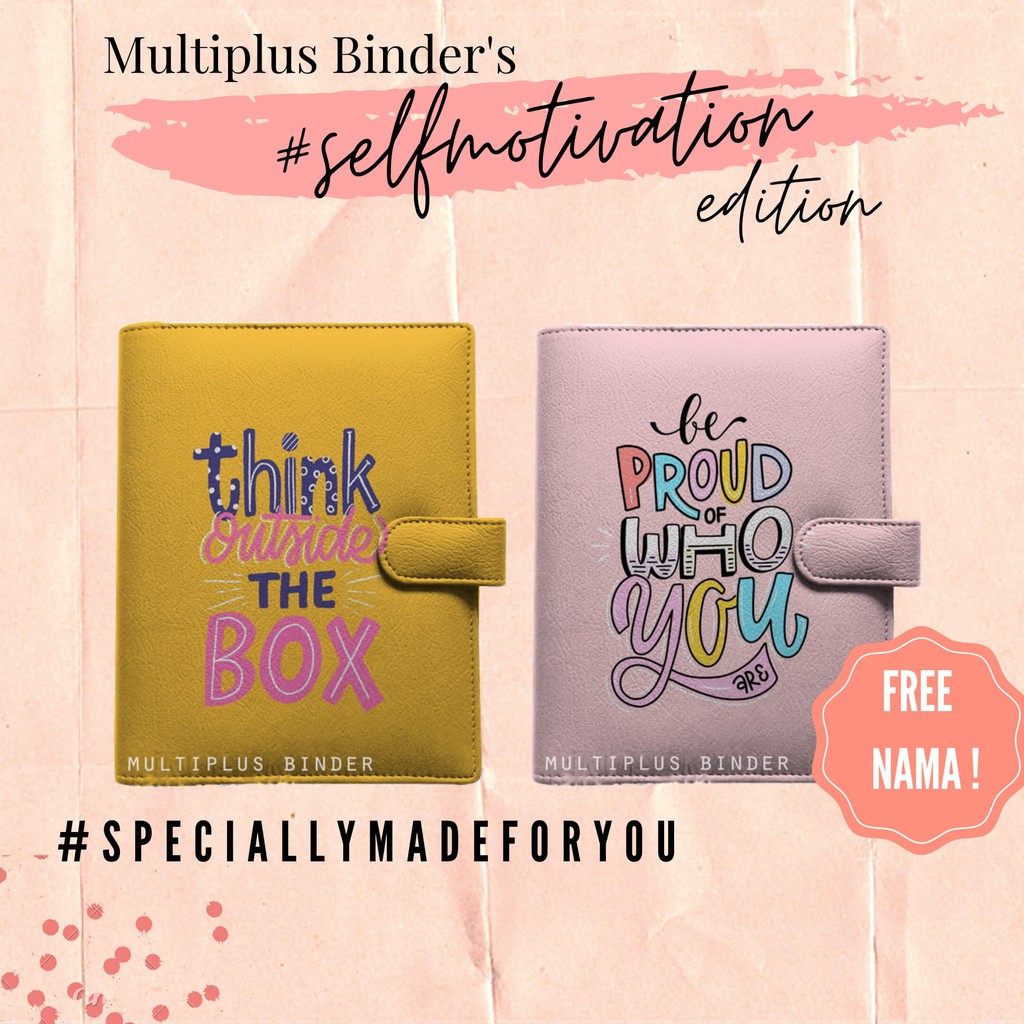 

Binder A5 / B5 / A6 Quotes Custom #selfmotivation Edition Free Tambah Nama dan Pilih Warna Dalam