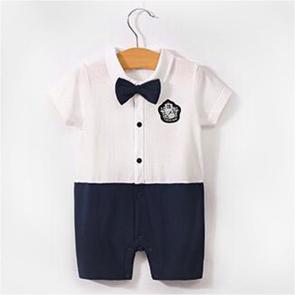 [COD]  BAJU BAYI LENGAN PENDEK MODEL JUMPER TUXEDO/Babylovanta