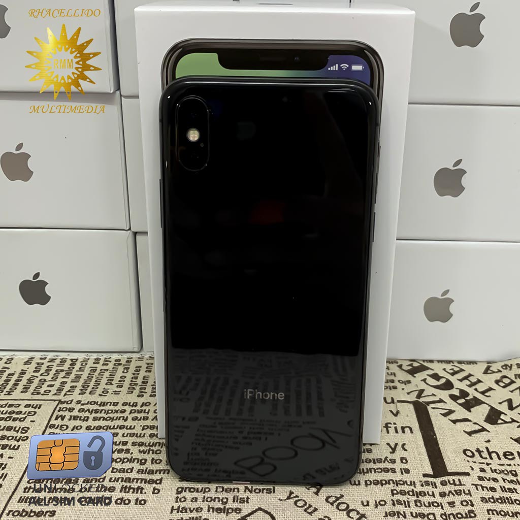 IPHONE X 256GB / 64GB Fullset Second Original Like New-grey