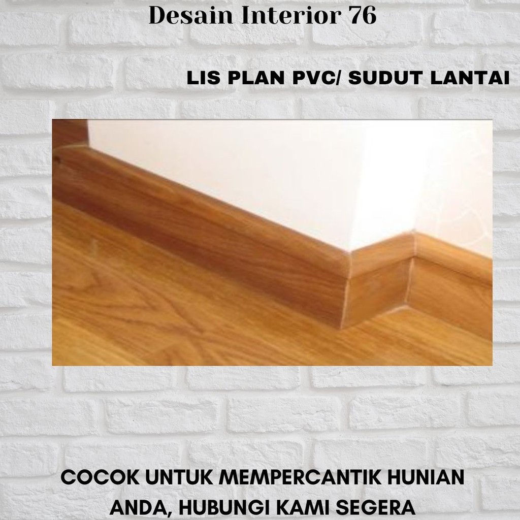 Lis lease Plan PVC / sudut lantai motif kayu