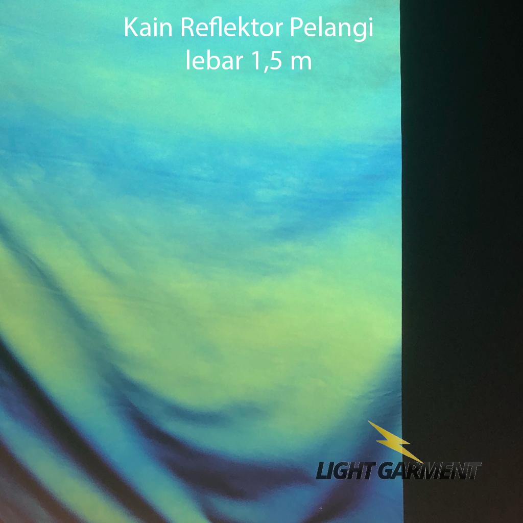 Kain Reflektor Pelangi Scotlight / Skotlet / Scotlite lebar 1,5 M harga per m / Reflektif