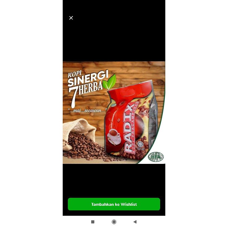 

Kopi Radix Hpai isi 32 saset | original