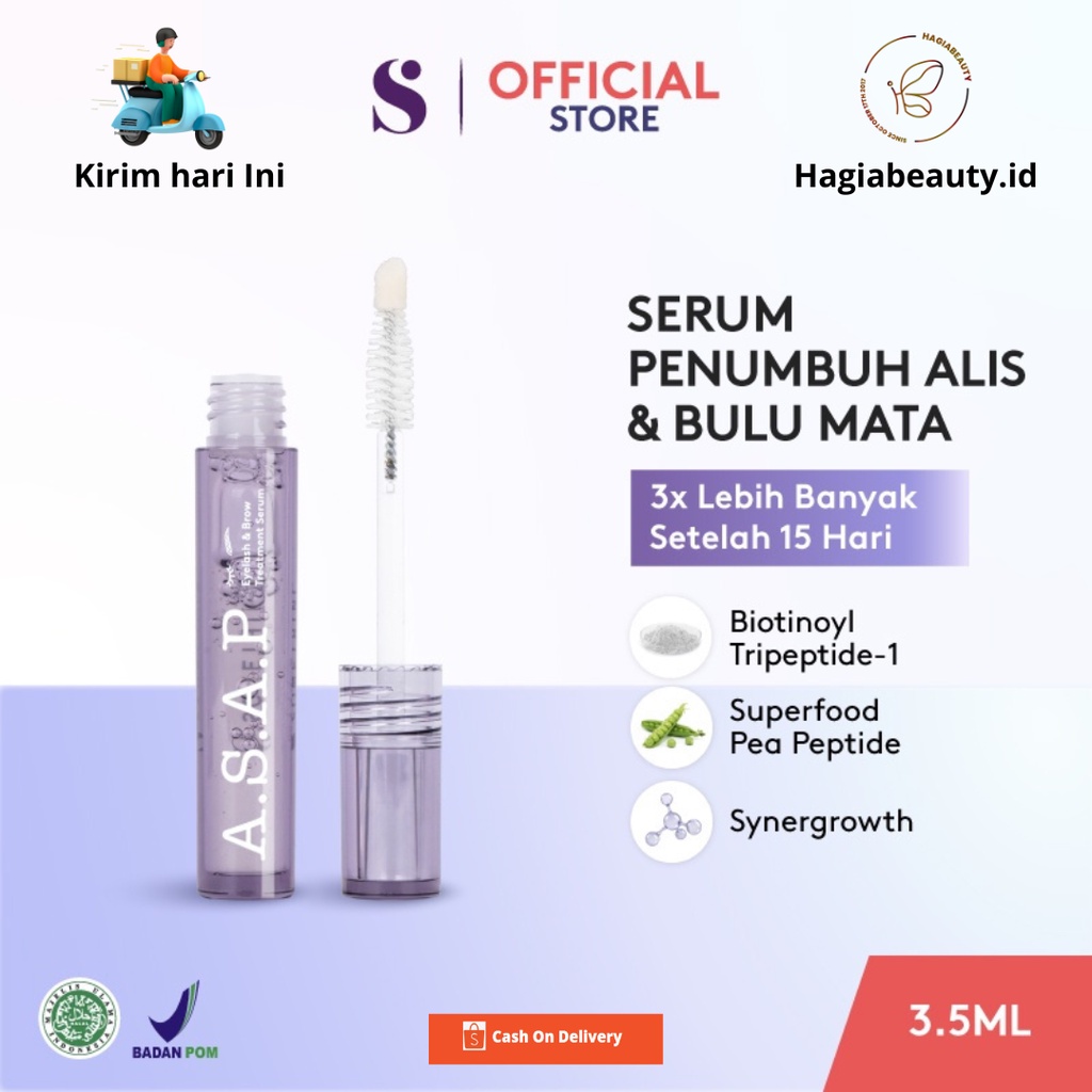 Bisa Cod - SOMETHINC ASAP Eyelash &amp; Brow Treatment Serum - Serum Bulu Mata