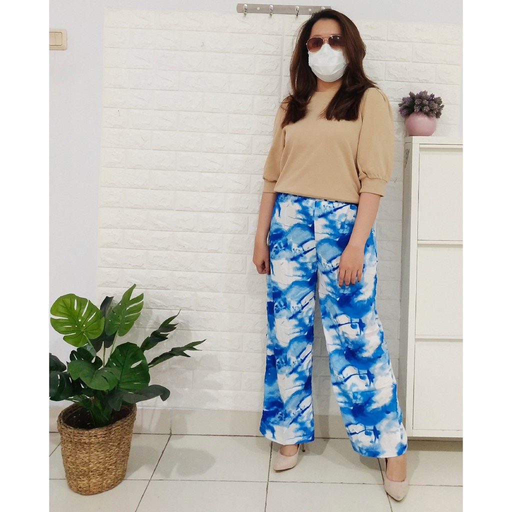 CELANA KULOT ABSTRAK TIE DYE KATUN RAYON GL FASHION