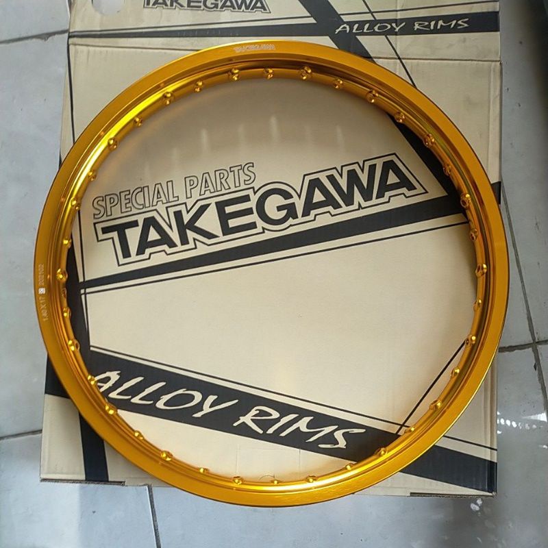 TAKEGAWA RIM VELG WL KOTAK 140 RING 17 GOLD SILVER RED BLUE BLACK HOLE 36 HITAM SILVER RED GOLD BLUE PURPLE TITANIUM