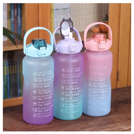 BOTOL MINUM KOREA 2 LITER PELANGI MOTIVASI [SWEETSPACE]