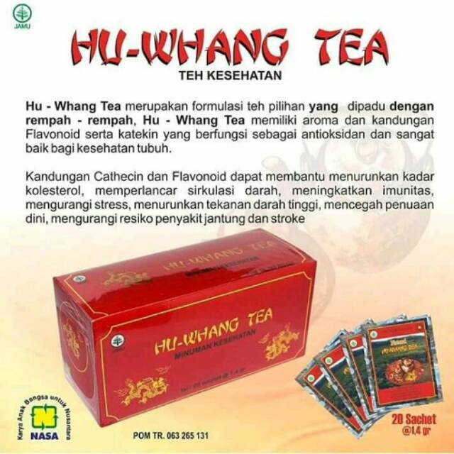 

HU-WHANG TEA NASA - Teh Pelangsing Perut Buncit /teh herbal nasa