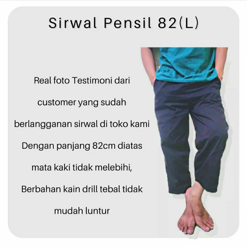 Sirwal Pensil L XL Celana Cingkrang Murah Celana Pria dewasa